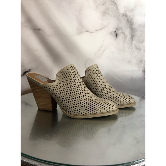 DV by Dolce Vita Shoes - DV Tan Laser Cutout Backless Heels